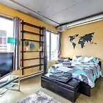 Industrial-Style Cityscape 1 Bedroom Loft