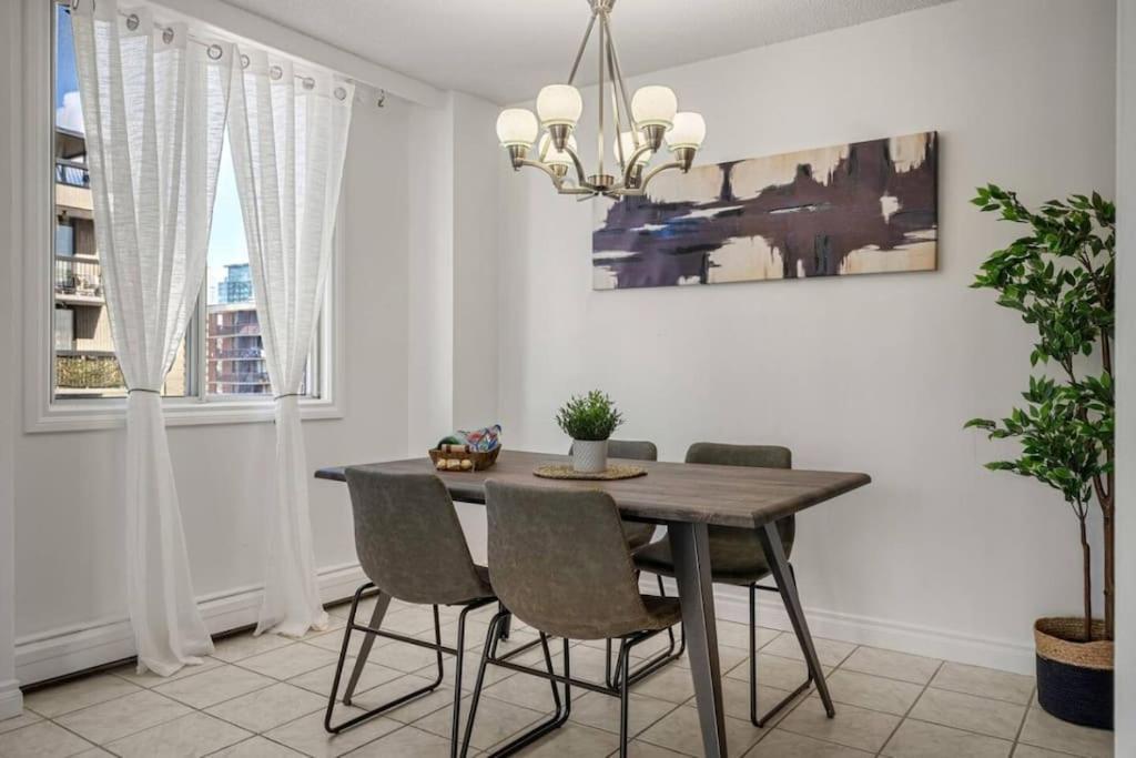 Downtown Near Rogers Place With Covered Parking, Sleeps 6, Pool Table, Sauna, Gym, Two Bedrooms &